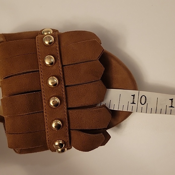 Kate Spade Suede Kiltie Fringe Block Heel 8 - Picture 12 of 12